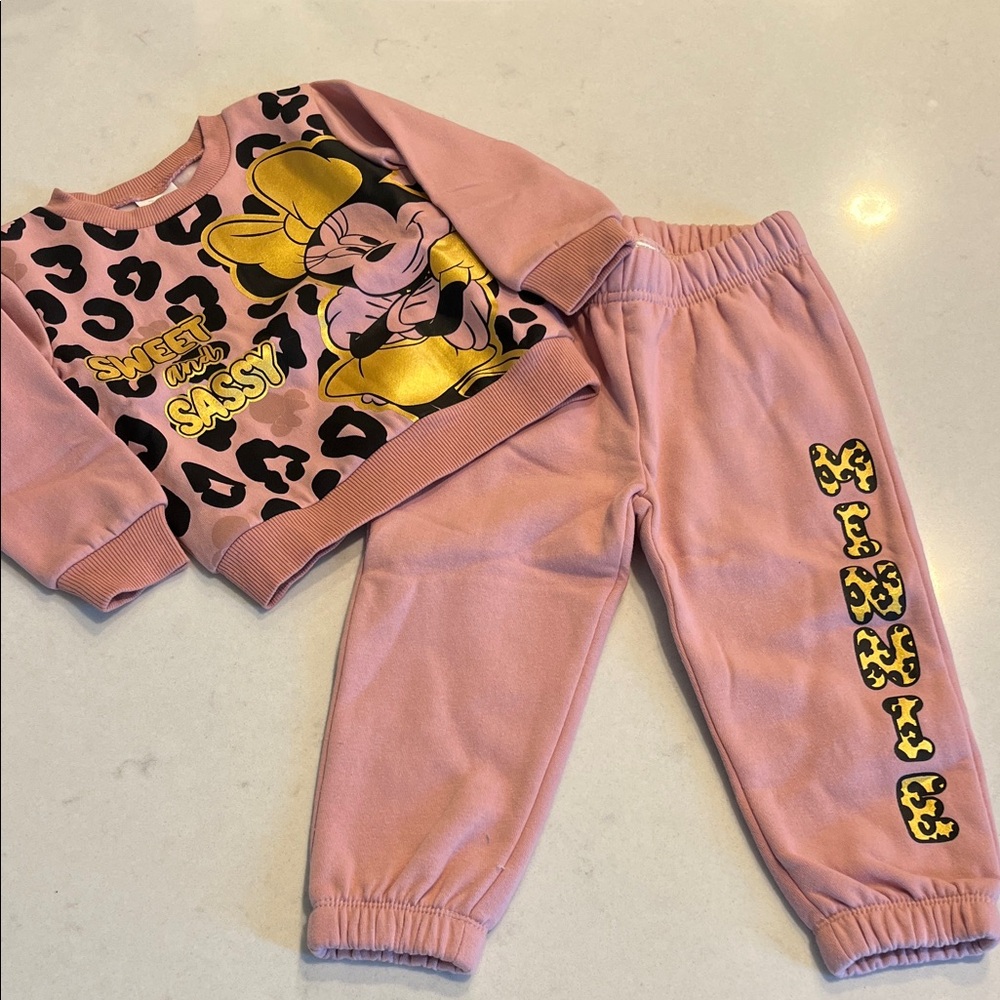 Minnie Mouse Pink Kids Sweatpants Set